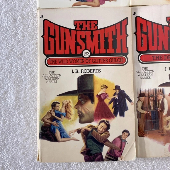 Vintage The Gunsmith All  Action Western Romance Novel x4 - Picture 5 of 14